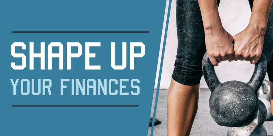 A woman excercising with a kettle bell.