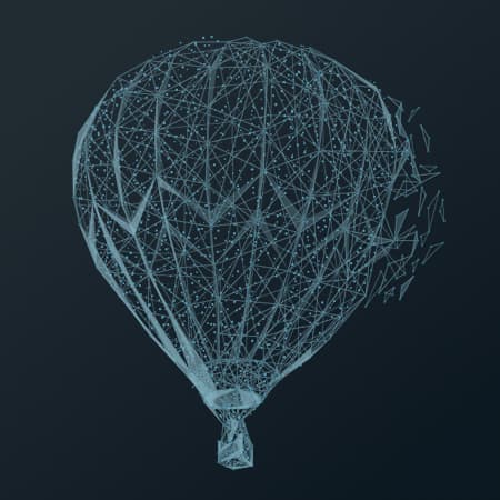 An illustration of a hot air balloon.