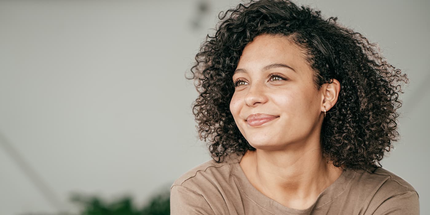 A young woman with a beautiful smile.